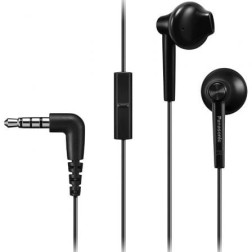 Auriculares Intrauditivos Panasonic RP-TCM55- con Micrófono- Jack 3-5- Negros