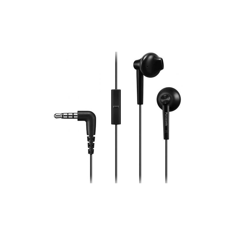 Auriculares Intrauditivos Panasonic RP-TCM55- con Micrófono- Jack 3-5- Negros