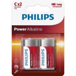 Pack de 2 Pilas C Philips LR14P2B-10- 1-5V- Alcalinas