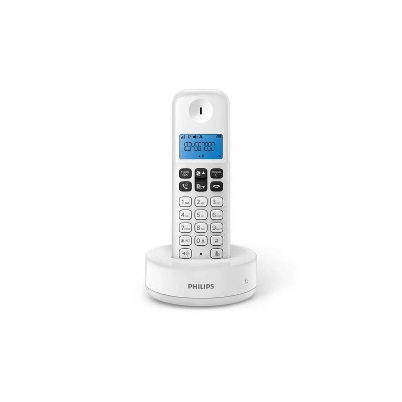 Teléfono Inalámbrico Philips D1611W-34- Blanco