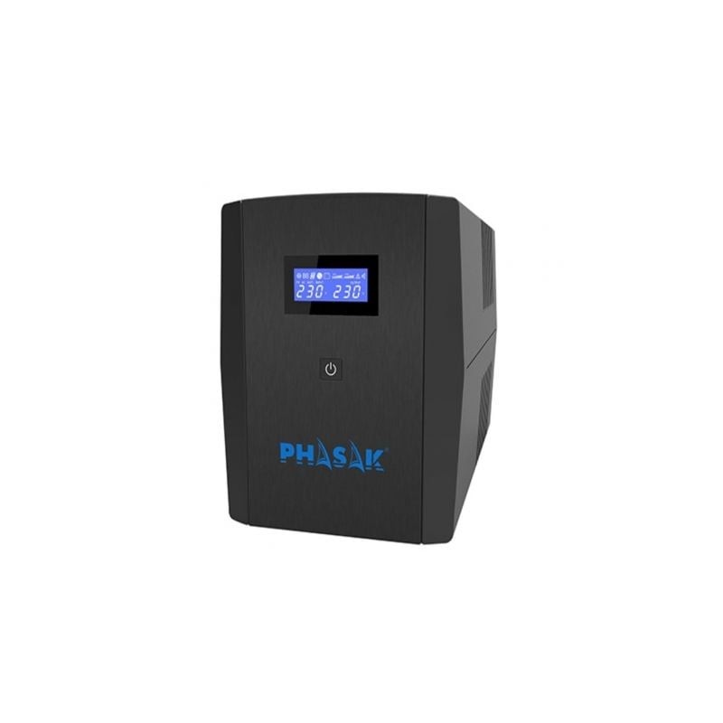 SAI Línea Interactiva Phasak SIRIUS 1260 VA Interactive- 1260VA-720W- 4 Salidas- Formato Torre