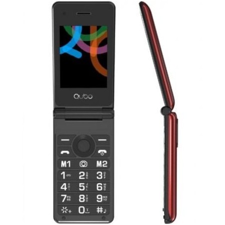 Teléfono Móvil Qubo X-28RD para Personas Mayores- Rojo