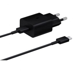 Cargador de Pared Samsung EP-T1510XBEGEU- 1xUSB Tipo-C + Cable USB Tipo-C- 15W