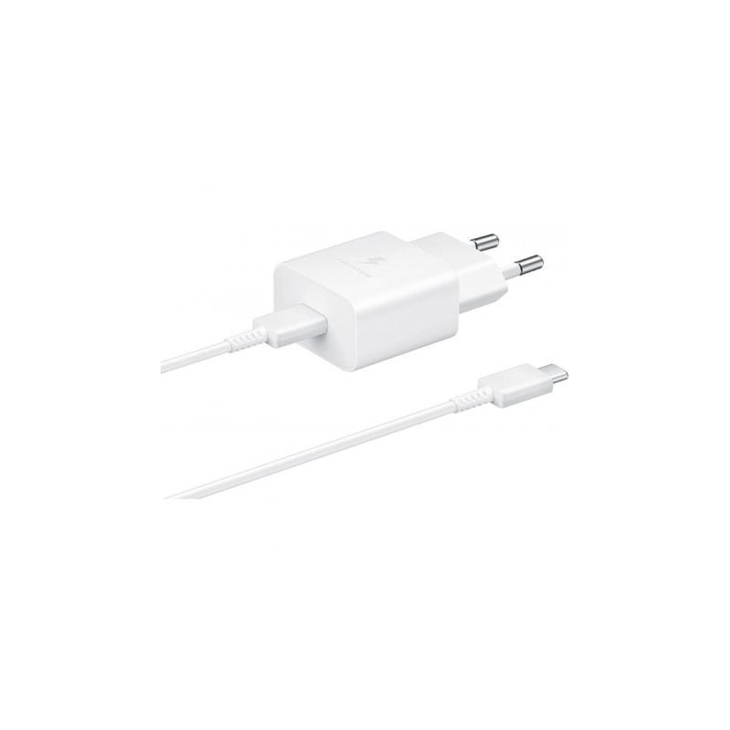 Cargador de Pared Samsung EP-T1510XWE- 1xUSB Tipo-C + Cable USB Tipo-C- 15W