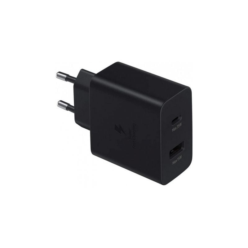 Cargador de Pared Samsung EP-TA220NBE- 1xUSB Tipo-C- 1xUSB- 35W