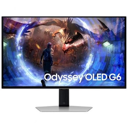 Monitor Gaming Samsung G6 Odyssey OLED S27DG600SU 27"- QHD- 0-03ms- 360Hz- Regulable en Altura- Plata