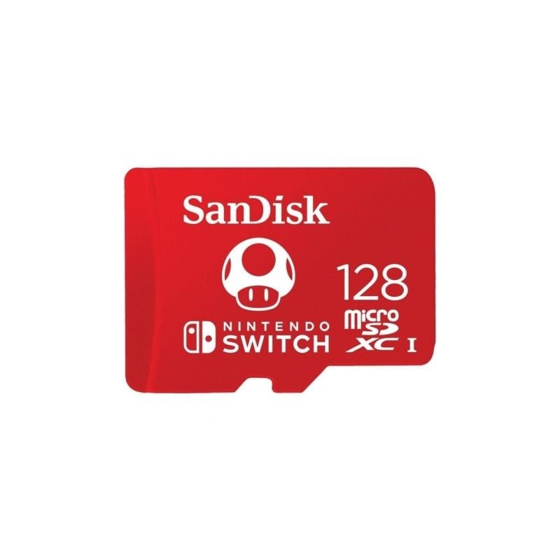 Tarjeta de Memoria SanDisk Nintendo Switch 128GB microSD XC UHS-I- Clase 10- 100MBs