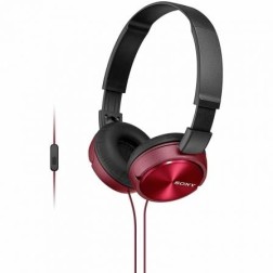 Auriculares Sony MDRZX310APR- con Micrófono- Jack 3-5- Rojos