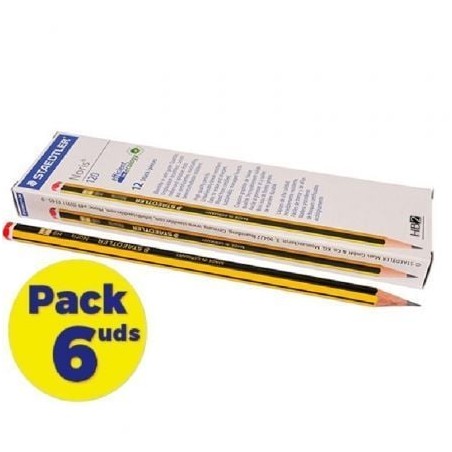 Lápices de Grafito Staedtler Noris 120-2- HB- 6 cajas de 12 unidades