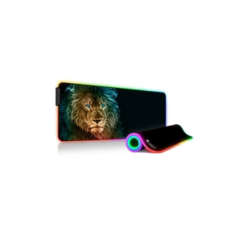 Alfombrilla Subblim SUBMP-02RGB10 LED RGB Lion XL- 800 x 300 x 4 mm