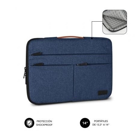 Funda Subblim Air Padding 360 Sleeve para Portátiles hasta 14"- Azul