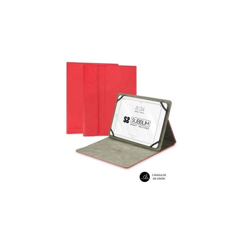 Funda Subblim Clever Stand para Tablets de 9"-10-1"- Roja