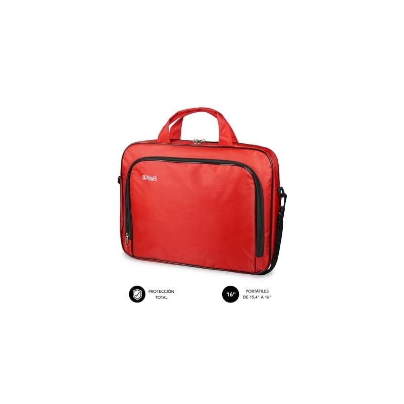 Maletín Subblim Oxford para Portátiles hasta 16"- Rojo