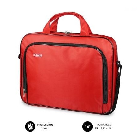 Maletín Subblim Oxford para Portátiles hasta 16"- Rojo