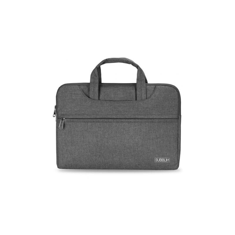 Maletín Subblim Business Laptop Sleeve para Portátiles hasta 15-6"- Cinta para Trolley- Gris