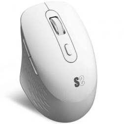 Ratón Ergonómico Inalámbrico por Bluetooth- 2-4GHz Subblim Curve Ergo Dual Battery- Batería recargable- Hasta 1600 DPI- Blanco