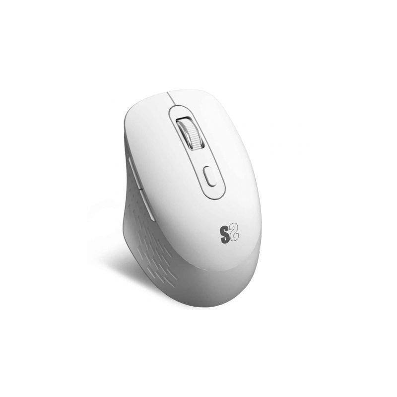 Ratón Ergonómico Inalámbrico por Bluetooth- 2-4GHz Subblim Curve Ergo Dual Battery- Batería recargable- Hasta 1600 DPI- Blanco