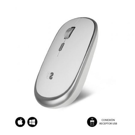 Ratón Inalámbrico Subblim Wireless Mini- Hasta 1600 DPI- Plata