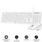 Teclado y Ratón Subblim Combo Business Slim Silencioso- Blanco