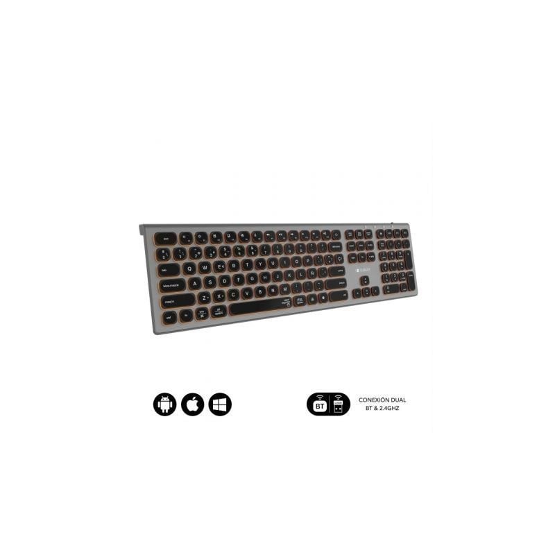 Teclado Inalámbrico Subblim Master- Gris y Negro