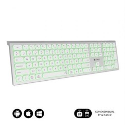 Teclado Inalámbrico Subblim Master- Plata y Blanco