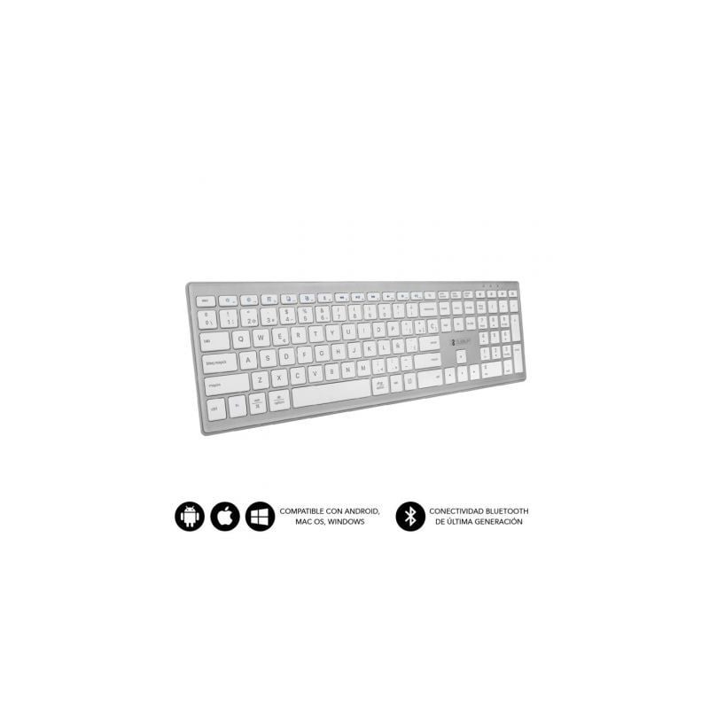 Teclado Inalámbrico por Bluetooth Subblim 2PUE200 Pure Extended- Plata