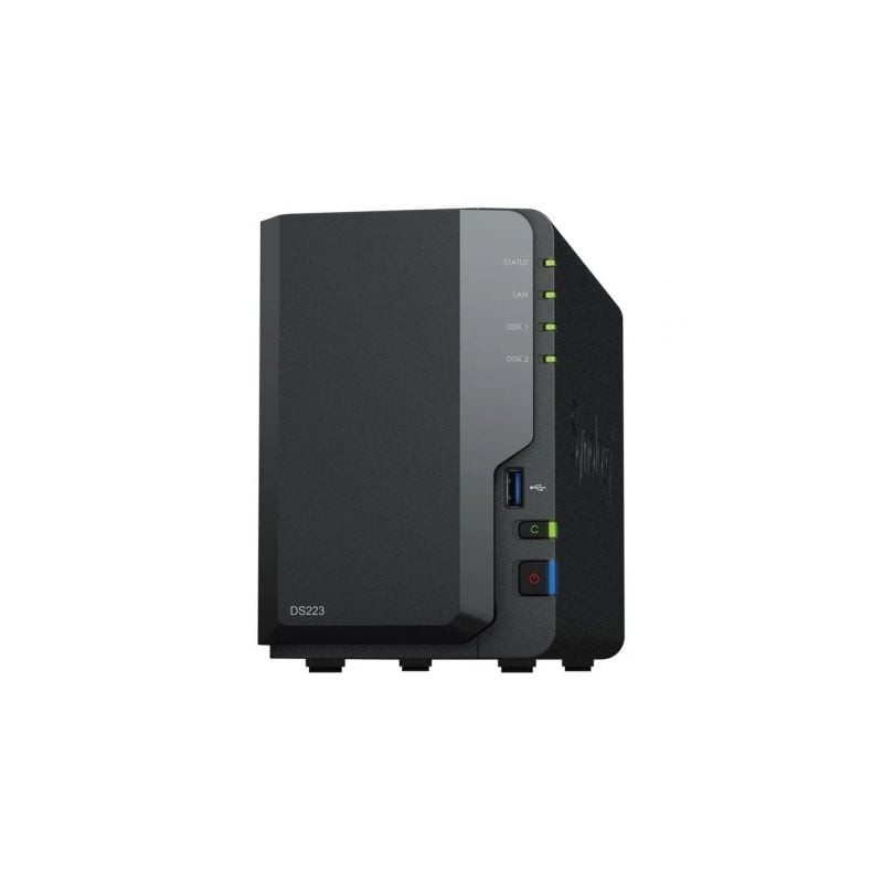 NAS Synology Diskstation DS223- 2 Bahías 3-5"- 2-5"- 2GB DDR4- Formato Torre