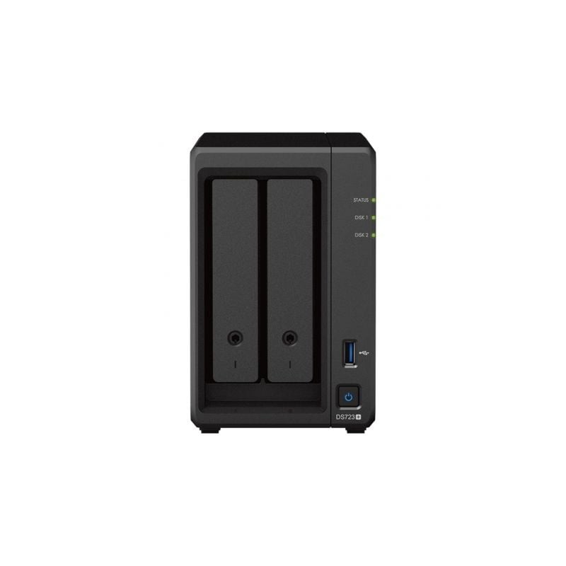 NAS Synology Diskstation DS723+- 2 Bahías 3-5"- 2-5"- 2GB DDR4- Formato Torre