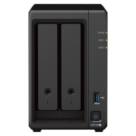 NAS Synology Diskstation DS723+- 2 Bahías 3-5"- 2-5"- 2GB DDR4- Formato Torre