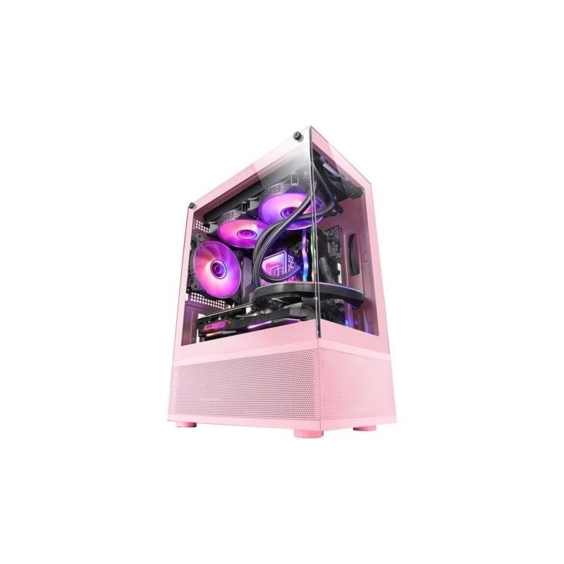 Caja Gaming Minitorre Mars Gaming MC-SE- Rosa