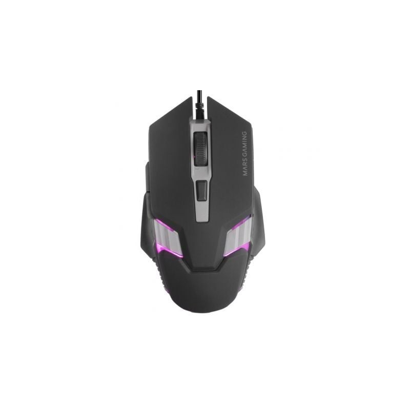 Ratón Gaming Mars Gaming MM024- Hasta 4000 DPI- Negro