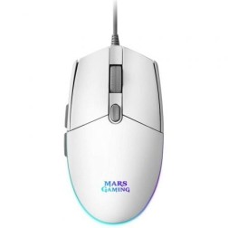 Ratón Gaming Mars Gaming MMGW- Hasta 3200 DPI- Blanco