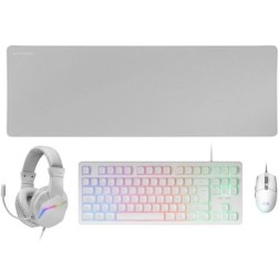 Pack Gaming Mars Gaming MCP-RGB3W- Teclado RGB + RatÃ³n Ã“ptico + Alfombrilla XXL + Auriculares