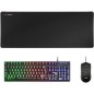 Pack Gaming Mars Gaming MCPX- Teclado H-MECH + Ratón Óptico + Alfombrilla- Negro