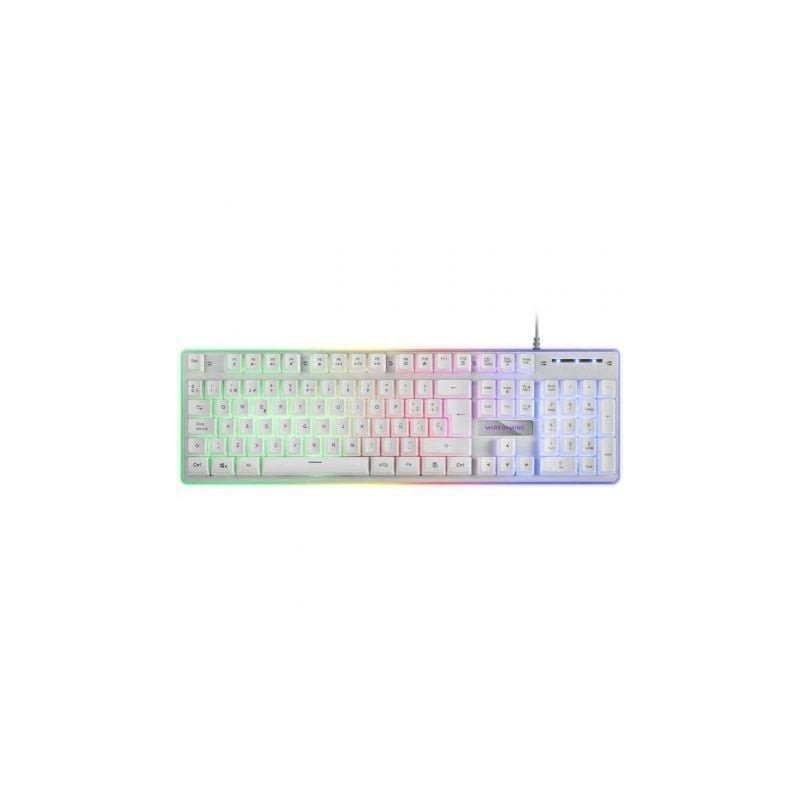 Teclado Gaming SemiMecánico Mars Gaming MK220ES- Blanco