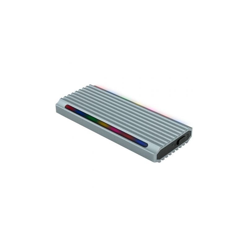 Caja Externa para Disco SSD M-2 NVMe TooQ TQE-2221G- USB 3-1 Gen2- Sin tornillos