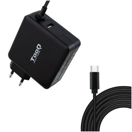 Cargador de Portátil TooQ TQLC-USBC90PD USB Tipo-C- 90W- Automático- Voltaje 5-20V- 1x USB Tipo-C