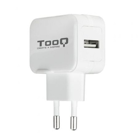 Cargador de Pared TooQ TQWC-1S01WT- 1xUSB- 12W- Blanco