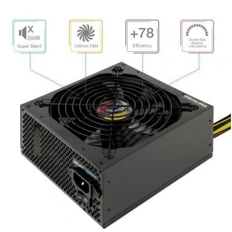 Fuente de Alimentación TooQ TQAPOLO-650SP- 650W- Ventilador 14cm