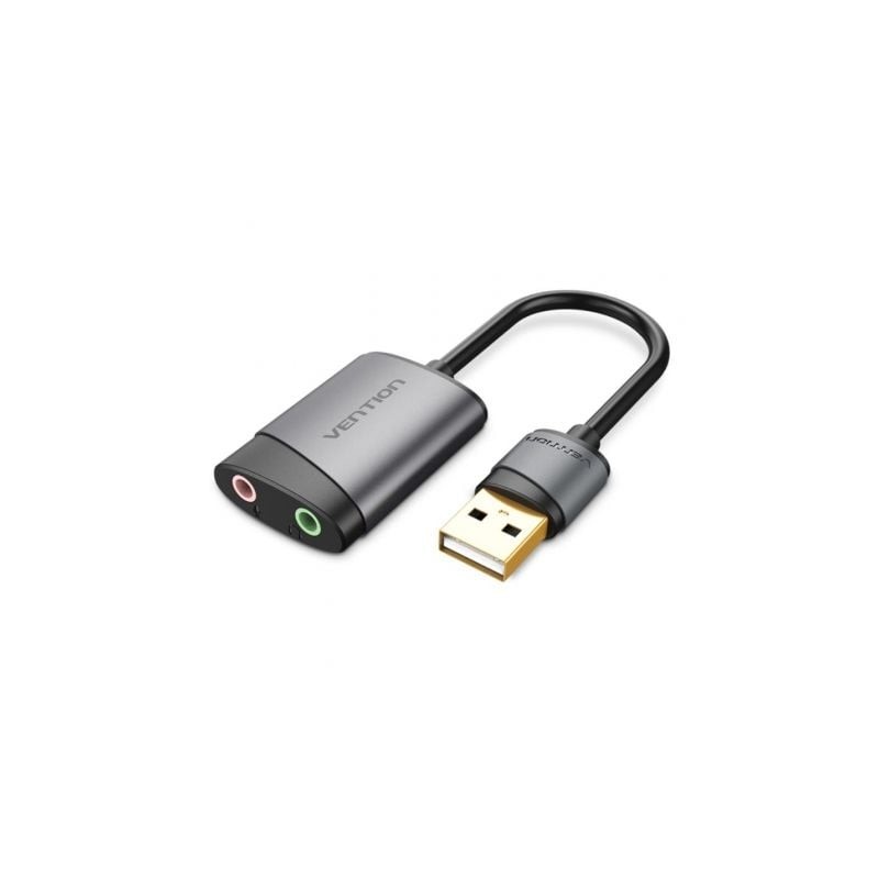 Tarjeta de Sonido Vention CDKHB- USB Macho - 2xJack 3-5 Hembra