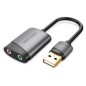 Tarjeta de Sonido Vention CDKHB- USB Macho - 2xJack 3-5 Hembra