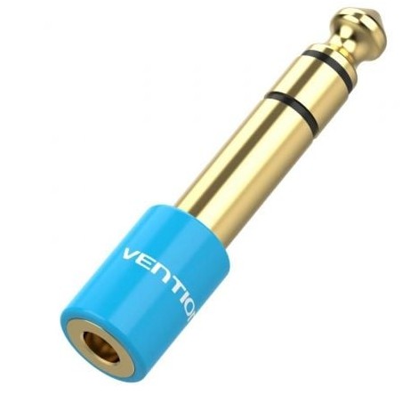 Adaptador Jack Vention VAB-S01-L- Jack 6-5 Macho - Jack 3-5 Hembra- Azul