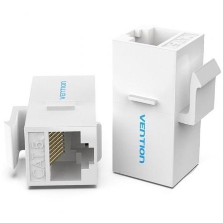 Adaptador Conector RJ45 VDD-B07-W Cat5 UTP- RJ45 Hembra - RJ45 Hembra- Blanco