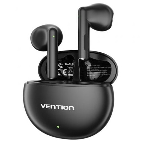 Auriculares Bluetooth Vention ELF 06 NBKB0 con estuche de carga- Autonomía 6h- Negros