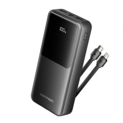 Powerbank 20000mAh Vention FHPB0- 22-5W- Negra- Incluye Cable USB TIpo-C y Lightning