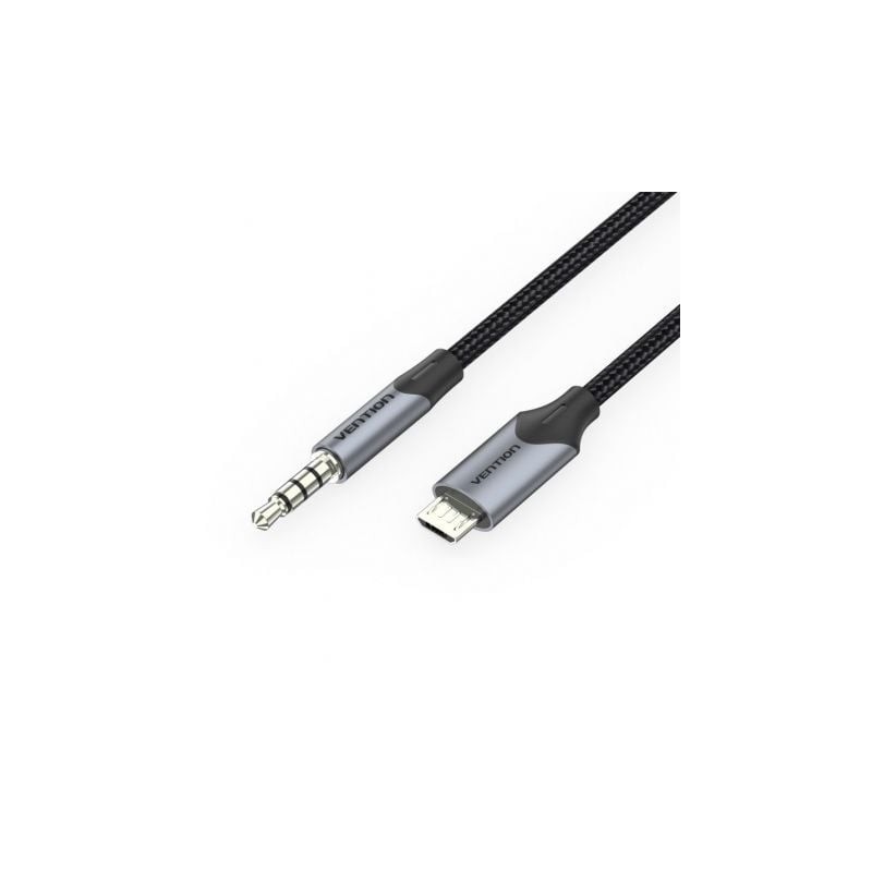 Cable Audio Vention BDGBG- MicroUSB Macho - Jack 3-5 Macho- 1-5m- Negro