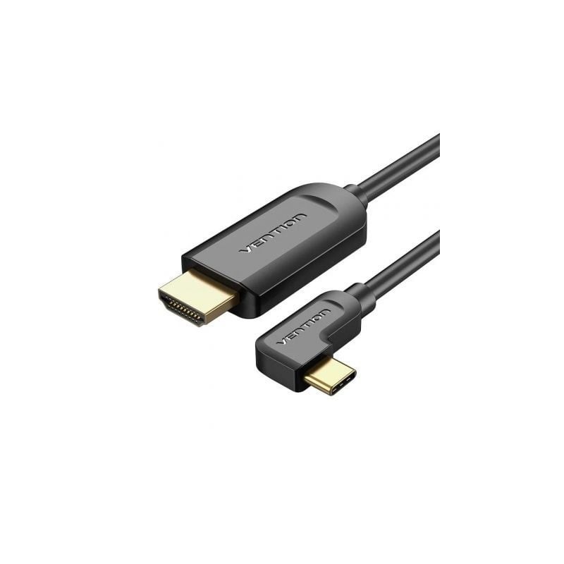 Cable Conversor HDMI 1-4 4K Vention CGVBG- USB Tipo-C Macho - HDMI Macho- 1-5m- Negro