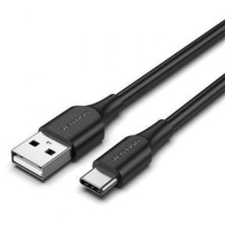 Cable USB 2-0 Tipo-C Vention CTHBH- USB Tipo-C Macho - USB Macho- Hasta 60W- 480Mbps- 2m- Negro