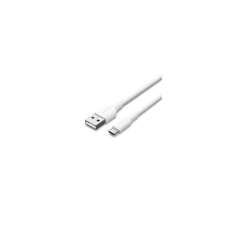 Cable USB 2-0 Vention CTIWF- USB Macho - MicroUSB Macho- 1m- Blanco