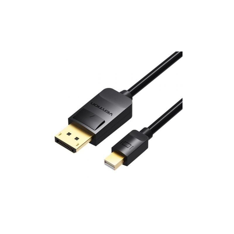 Cable Conversor Vention HAABG- Mini DisplayPort Macho - DisplayPort Macho- 1-5m- Negro